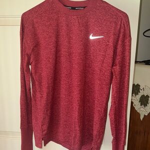 Nike Dri-Fit Maroon Long Sleeve Crewneck Shirt